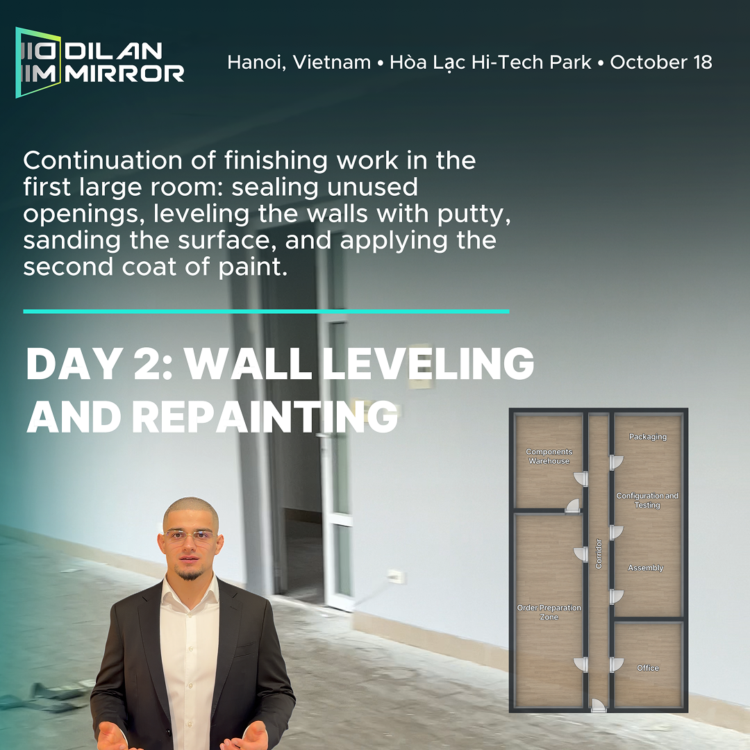 DAY 2: WALL LEVELING AND REPAINTING
