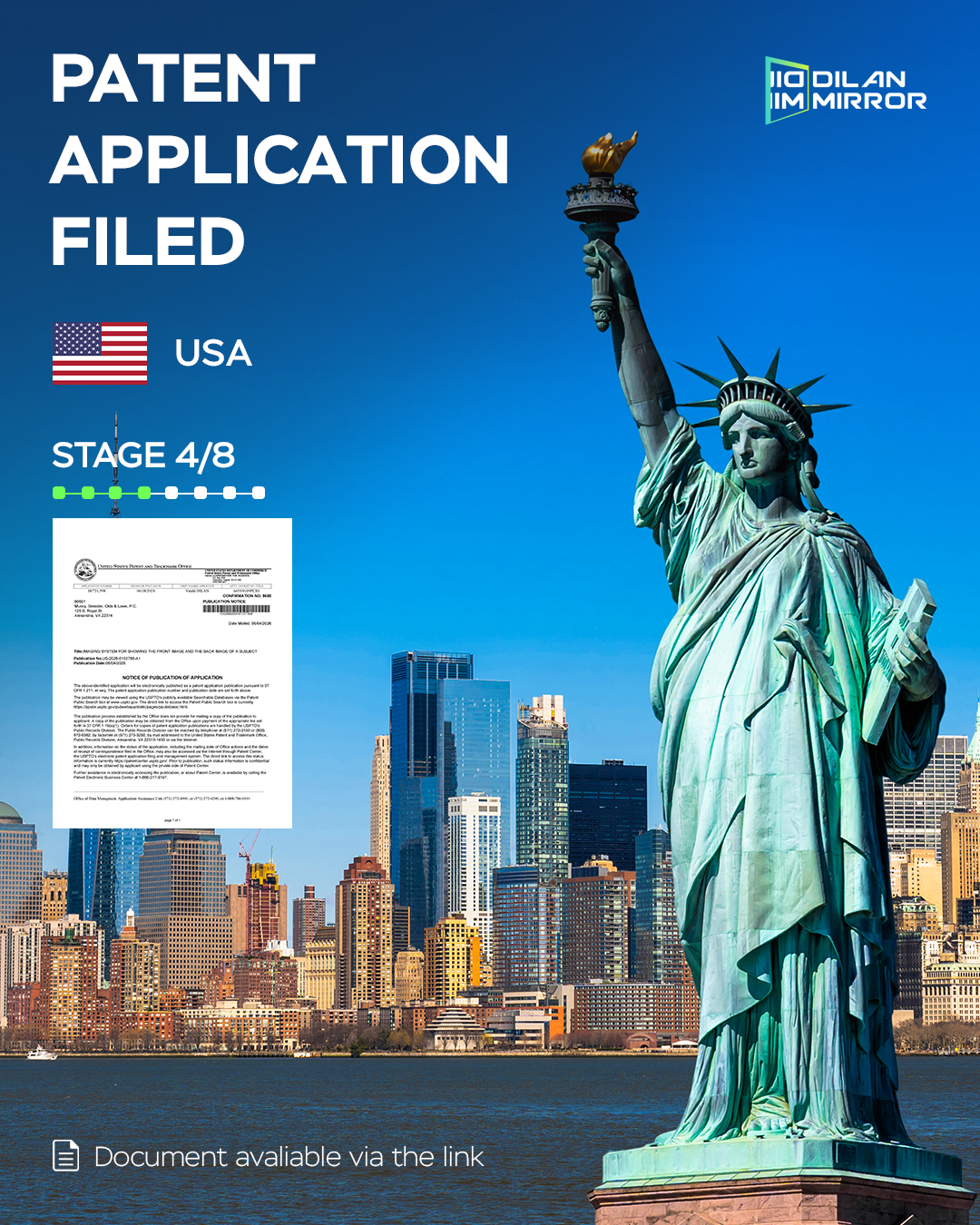 🇺🇸 Dilan Mirror Published in the U.S. Patent System