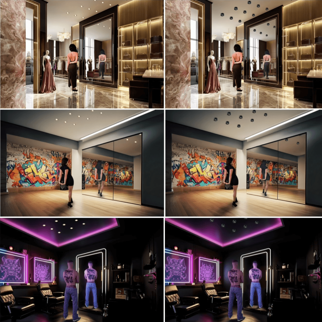 The Dilan Mirror solution is compatible with various types of lighting